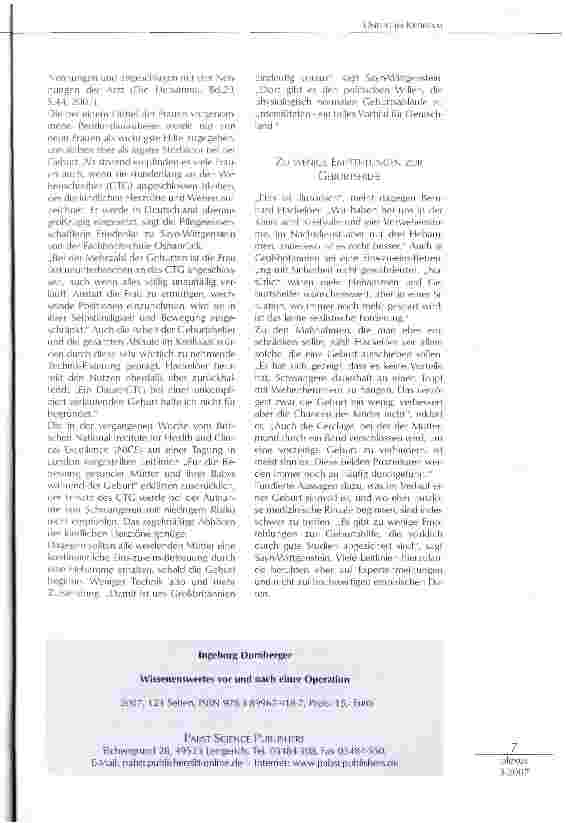 Vorschauseite 3: Unfug im Kreißsaal