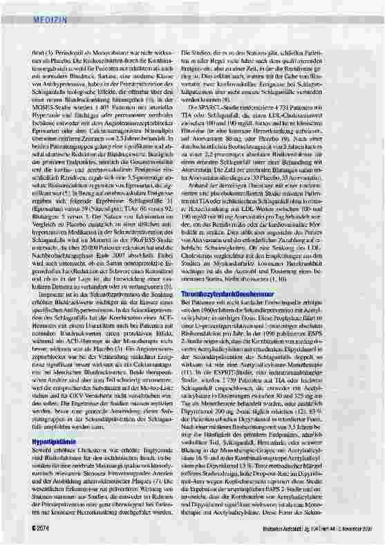 Vorschauseite 2: Sekundärprävention des Schlaganfalls: Was ist neu?