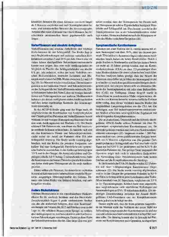 Vorschauseite 5: Sekundärprävention des Schlaganfalls: Was ist neu?