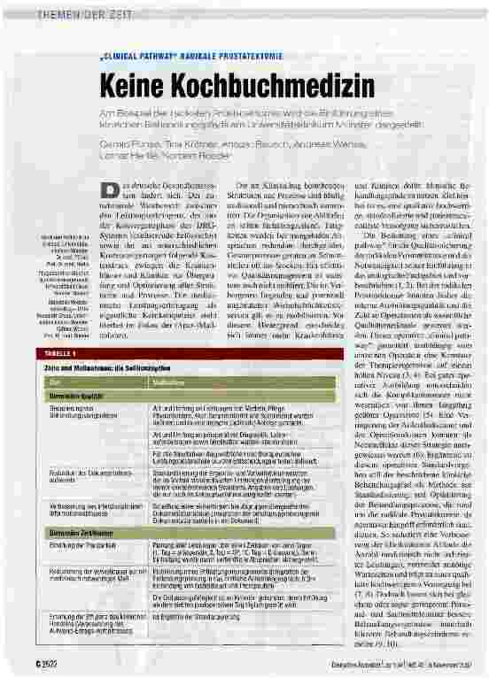 Vorschauseite 1: Keine Kochbuchmedizin