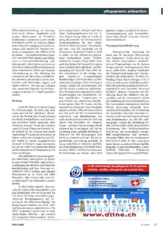Vorschauseite 2: Therapeutische Berührung und Qi Gong