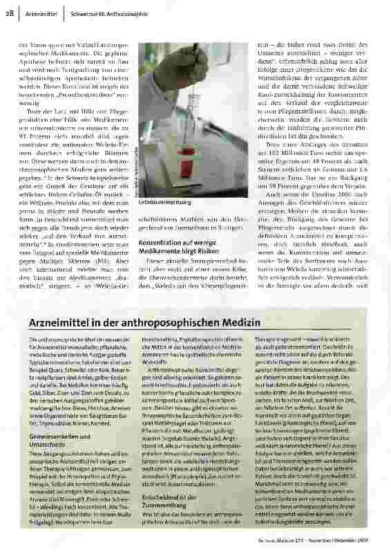 Vorschauseite 3: Anthroposophische Pharmazie in der Krise?