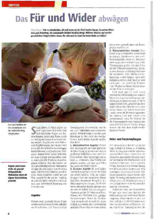 Vorschauseite 1: Das Für und Wider abwägen
