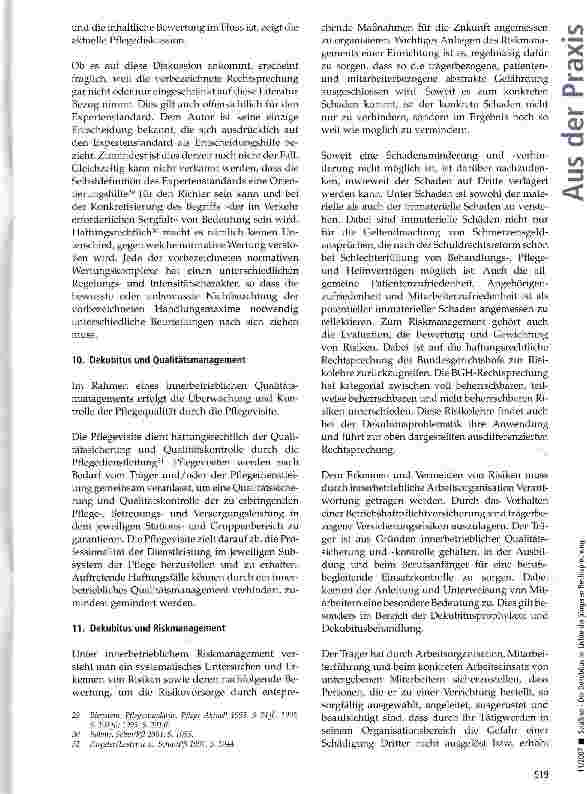 Vorschauseite 6: Der Dekubitus im Lichte der jüngeren Rechtsprechung