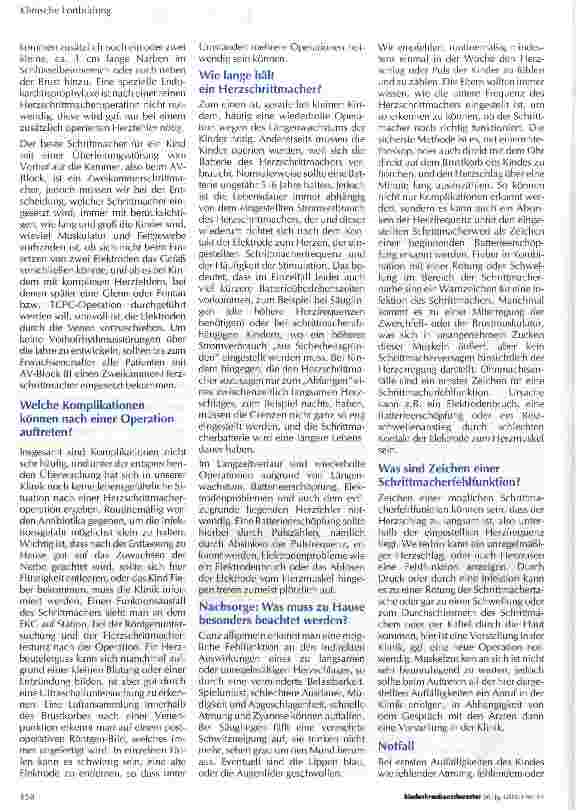 Vorschauseite 3: Kinder mit Herzschrittmachern