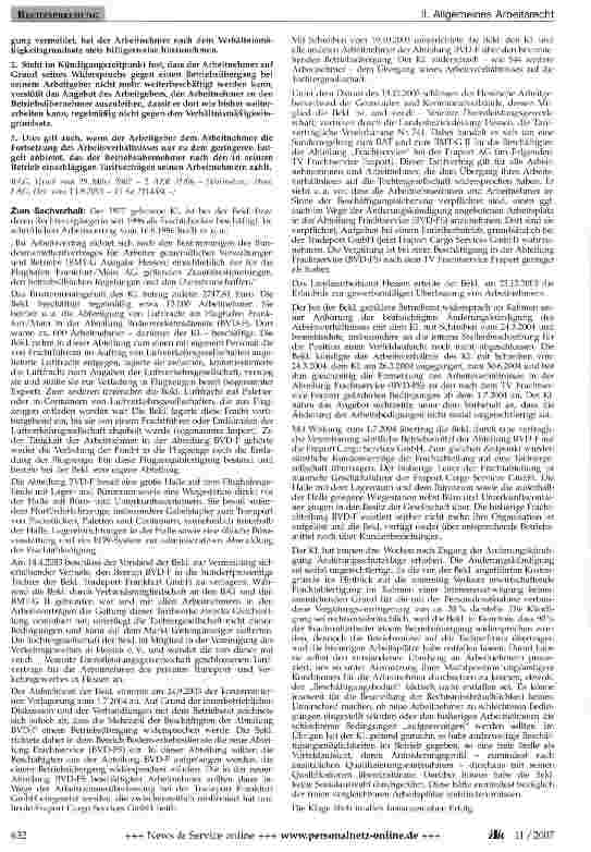 Vorschauseite 2: Ordentliche betriebsbedingte Änderungskündigung - Wegfall des bisherigen Arbeitsplatzes durch (Teil-)Betriebsübergang