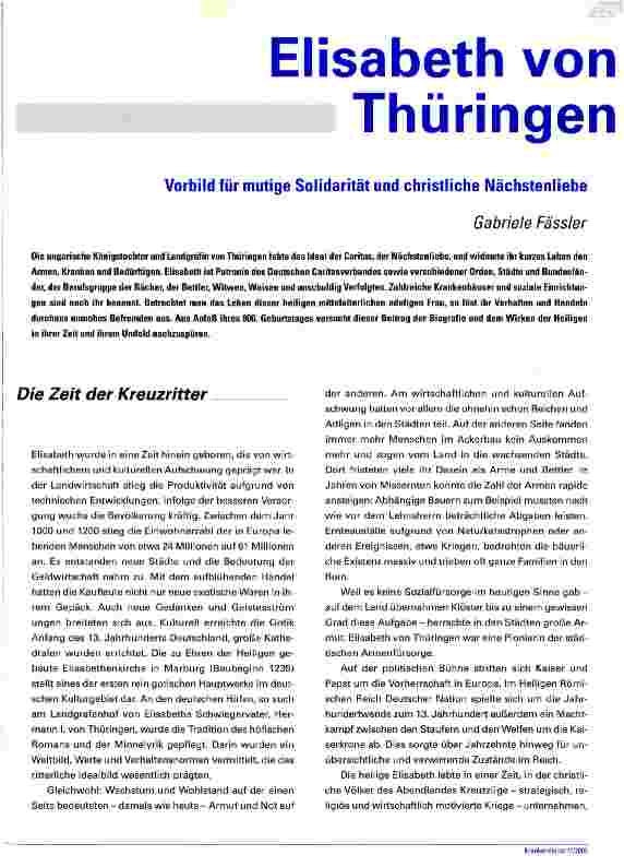 Vorschauseite 1: Elisabeth von Thüringen