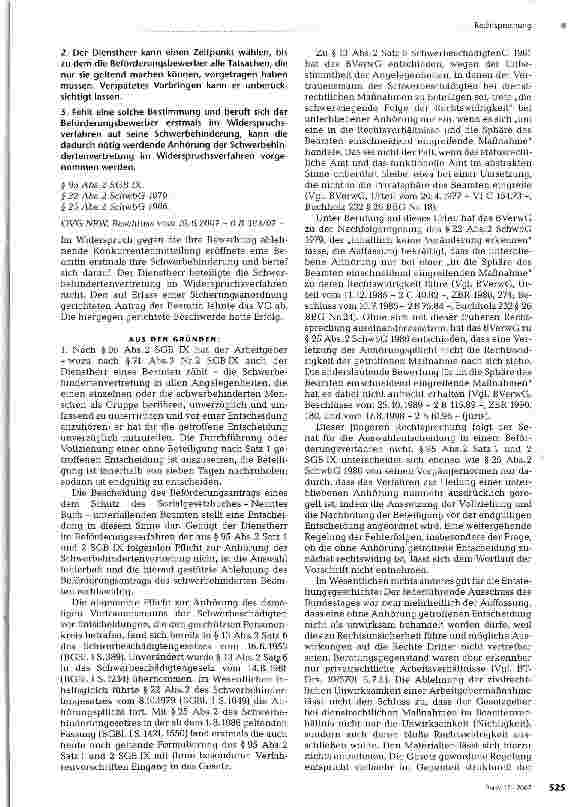 Vorschauseite 2: Zum Schwerbewhindertenrecht