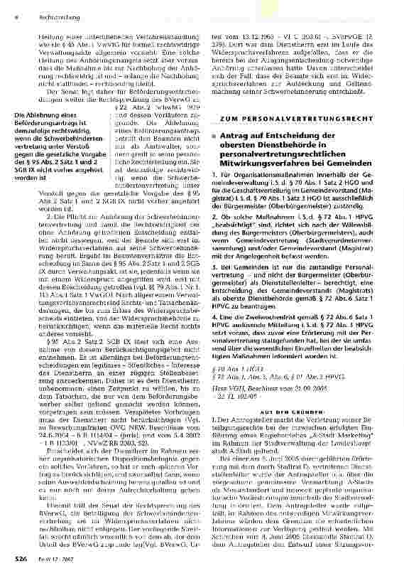 Vorschauseite 3: Zum Schwerbewhindertenrecht