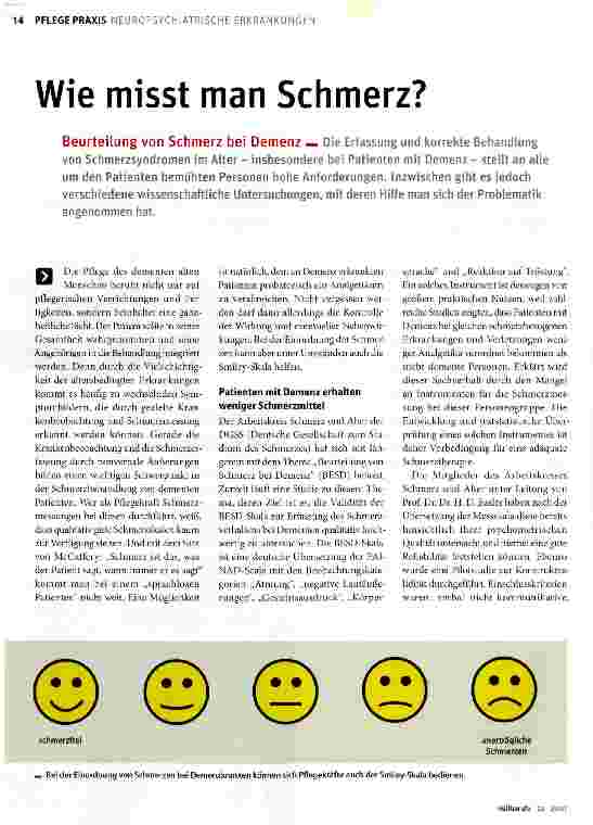 Vorschauseite 1: Wie misst man Schmerz?