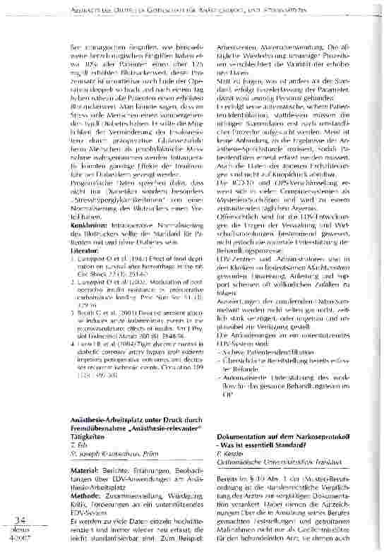 Vorschauseite 3: 54. Jahrestag der deutschen Gesellschaft für Anästhesiologie und Intensivmedizin.