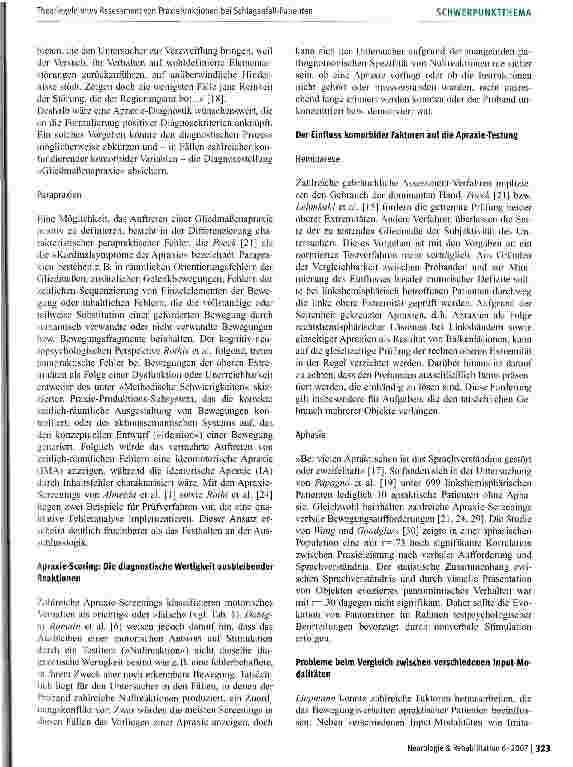 Vorschauseite 4: Theoriegeleitetes Assessment von Praxie-funktionen bei Schlaganfall-Patienten