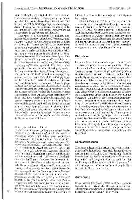 Vorschauseite 5: Kinder und Jugendliche als pflegende Angehörige: Wie sich pflegerische Hilfen auf ihr Leben auswirken können. Eine internationale Literaturstudie (1990-2006)