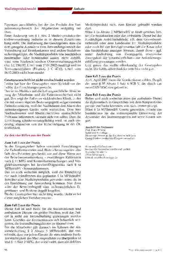 Vorschauseite 3: Änderung der MP-Betreiberverordnung ist zur Erweiterung des Betreiberbegriffs fällig