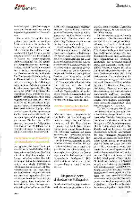 Vorschauseite 2: Das Diabetische Fußsyndrom -Richtige Behandlung durch Verständnis der Pathogenese Diabetic foot syndrome (DFS) —Right treatment through understanding the pathogenesis
