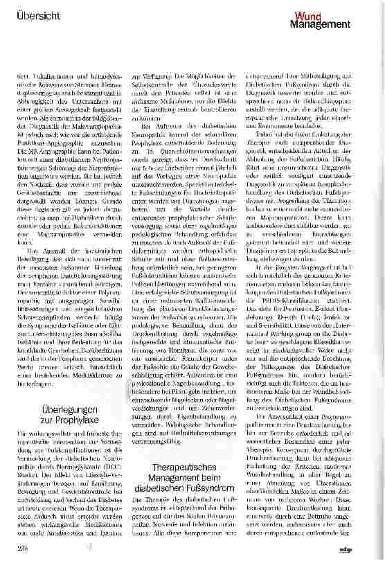 Vorschauseite 3: Das Diabetische Fußsyndrom -Richtige Behandlung durch Verständnis der Pathogenese Diabetic foot syndrome (DFS) —Right treatment through understanding the pathogenesis