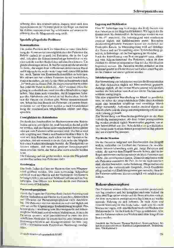 Vorschauseite 2: Intensivpflegerische Betreuung von Patienten nach transoraler Spondylodese