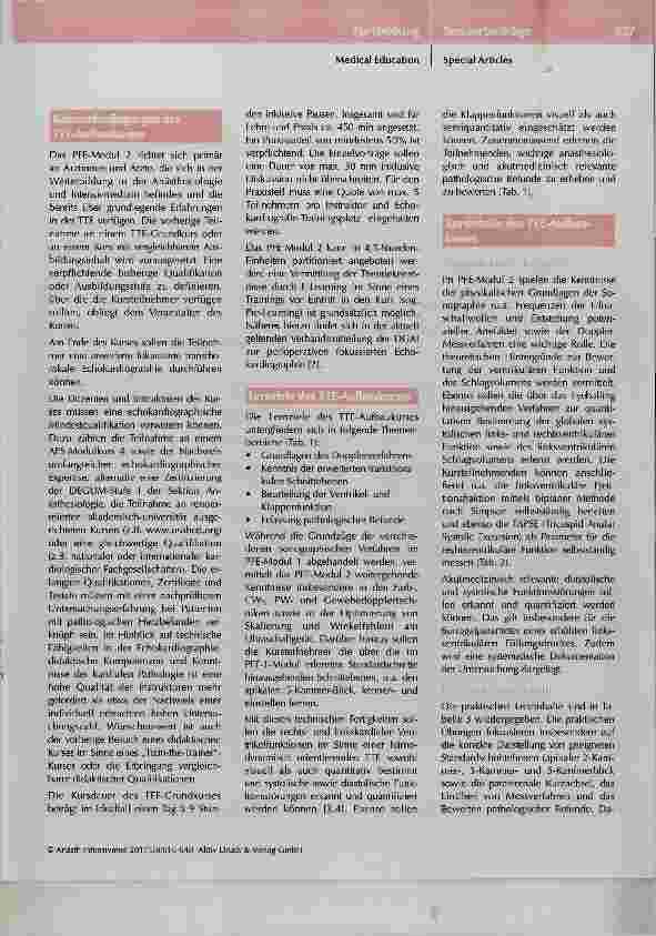 Vorschauseite 2: Perioperative fokussierte Echokardiographie Modul 2 Transthorakale Echokardiographie: Aufbaukurs