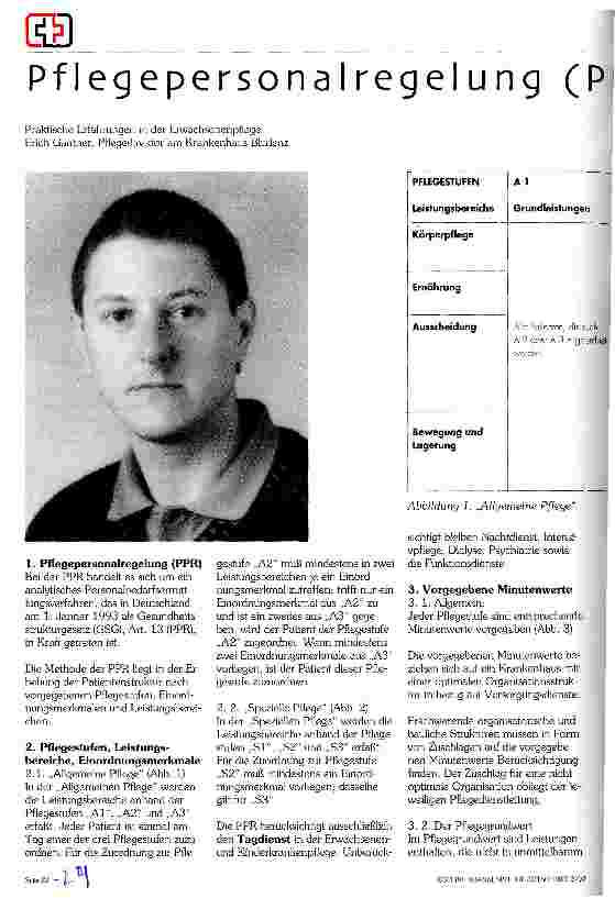Vorschauseite 1: Pflegepersonalregelung