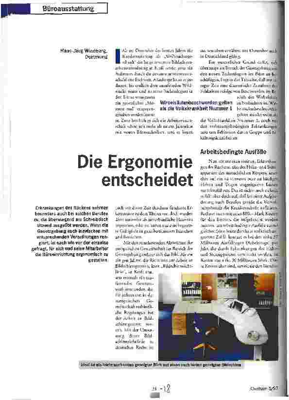 Vorschauseite 1: Die Ergonomie entscheidet
