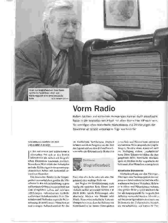 Vorschauseite 1: Vorm Radio