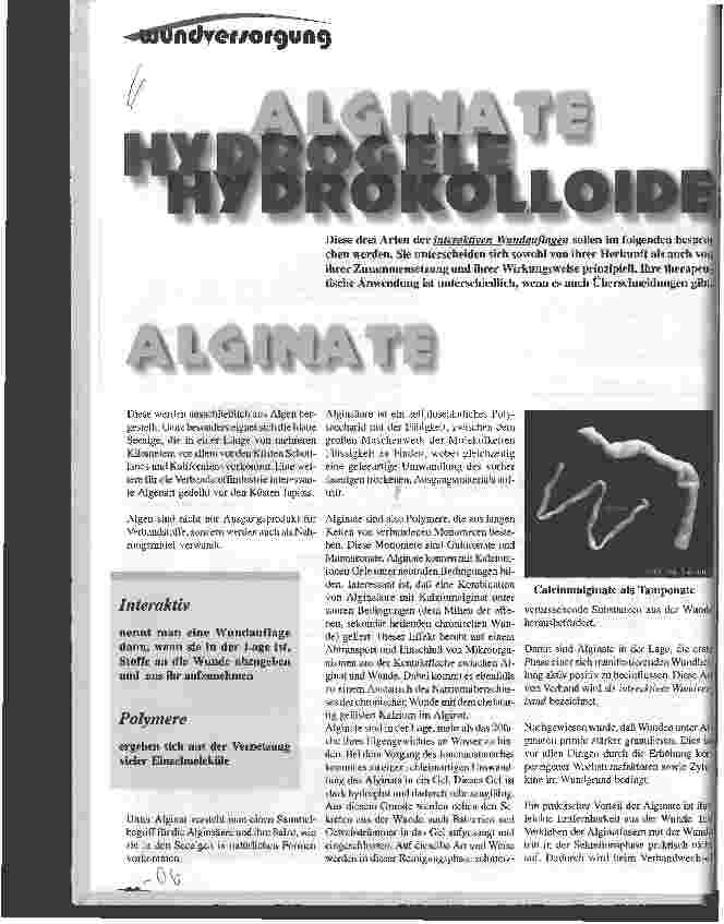Vorschauseite 1: Alginate, Hydrogele, Hydrokolloide