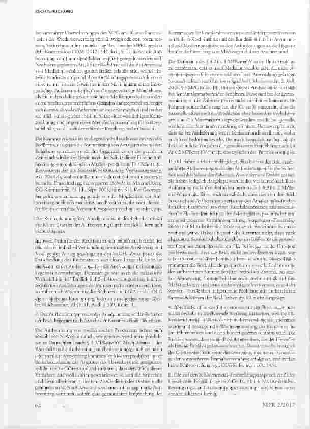 Vorschauseite 6: Wettbewerbsverstoß durch irreführende Werbung: Recycling von als Einweg-Produkte gekennzeichneten Amalgamabscheider-Behältern