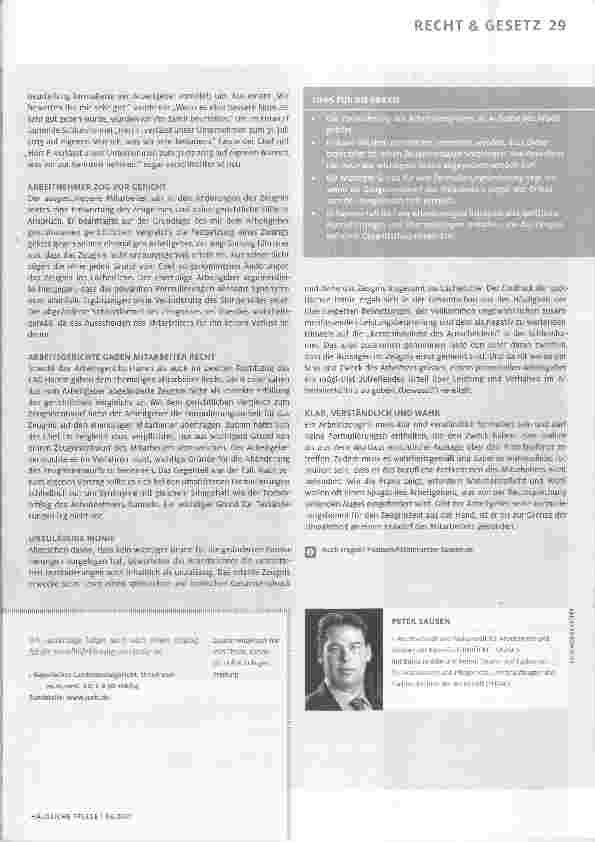 Vorschauseite 2: Keine Ironie im Arbeitszeugnis