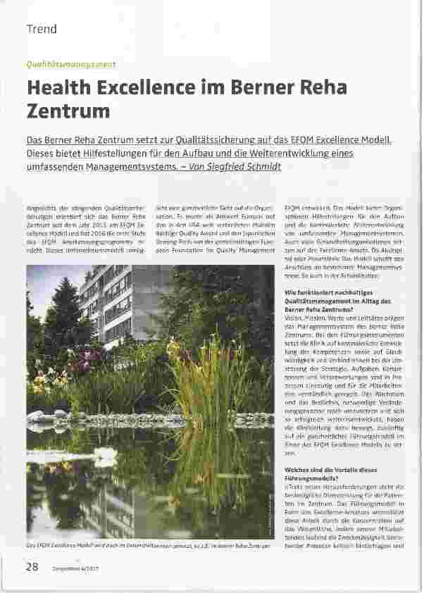 Vorschauseite 1: Health Excellence Im Berner Reha Zentrum