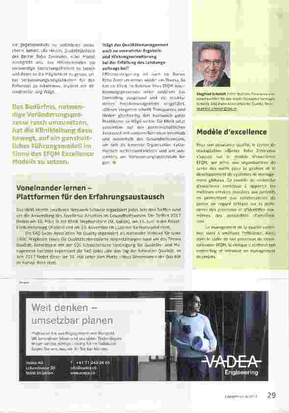 Vorschauseite 2: Health Excellence Im Berner Reha Zentrum