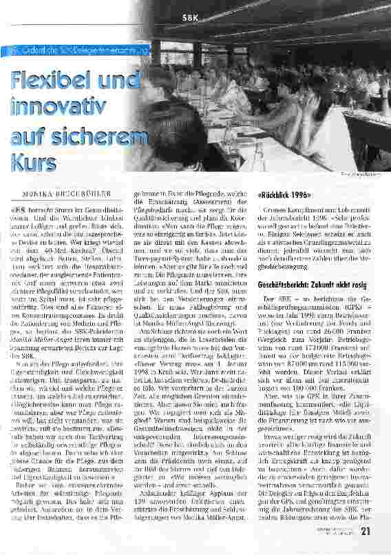 Vorschauseite 1: Flexibel und innovativ auf sicherem Kurs 19. Ordentliche SBK-Delegiertenversammlung