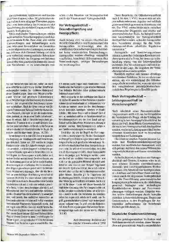 Vorschauseite 4: Risiko Erbgut Krankenversicherung und Genetik