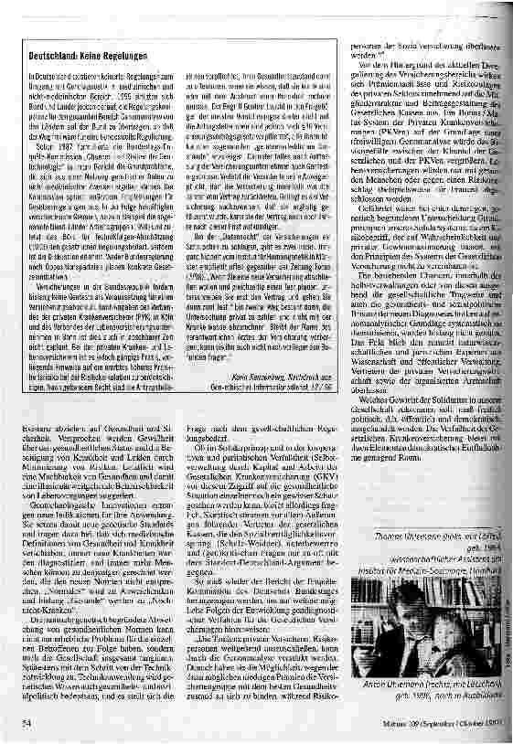 Vorschauseite 5: Risiko Erbgut Krankenversicherung und Genetik