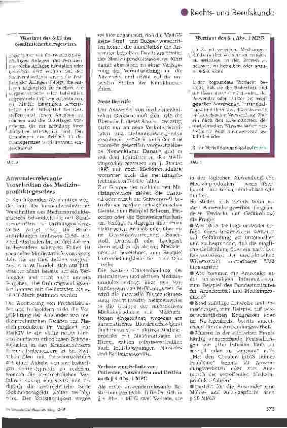Vorschauseite 2: Die Anwendervorschriften des Medizinproduktegesetzes