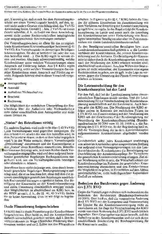 Vorschauseite 2: Die Verbindlichkeit der Krankenhausplanung für die Parteien der Pflegesatzvereinbarung.