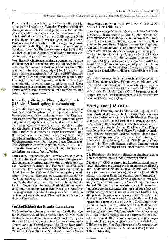 Vorschauseite 3: Die Verbindlichkeit der Krankenhausplanung für die Parteien der Pflegesatzvereinbarung.