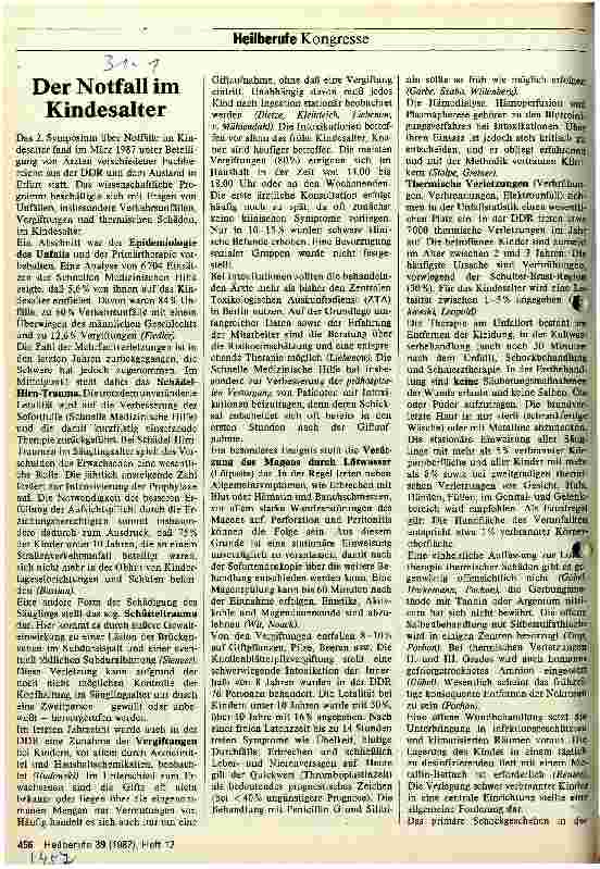 Vorschauseite 1: Der Notfall im Kindesalter