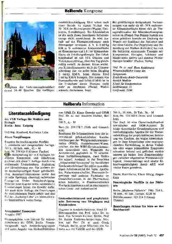 Vorschauseite 2: Der Notfall im Kindesalter