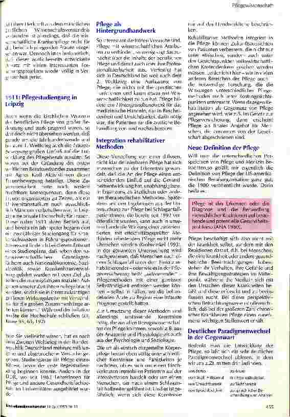 Vorschauseite 2: Pflege auf dem Weg zur Wissenschaft