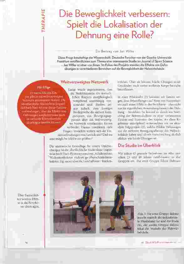 Vorschauseite 1: Die Beweglichkeit verbessern: Spielt die Lokalisation der Dehnung eine Rolle?