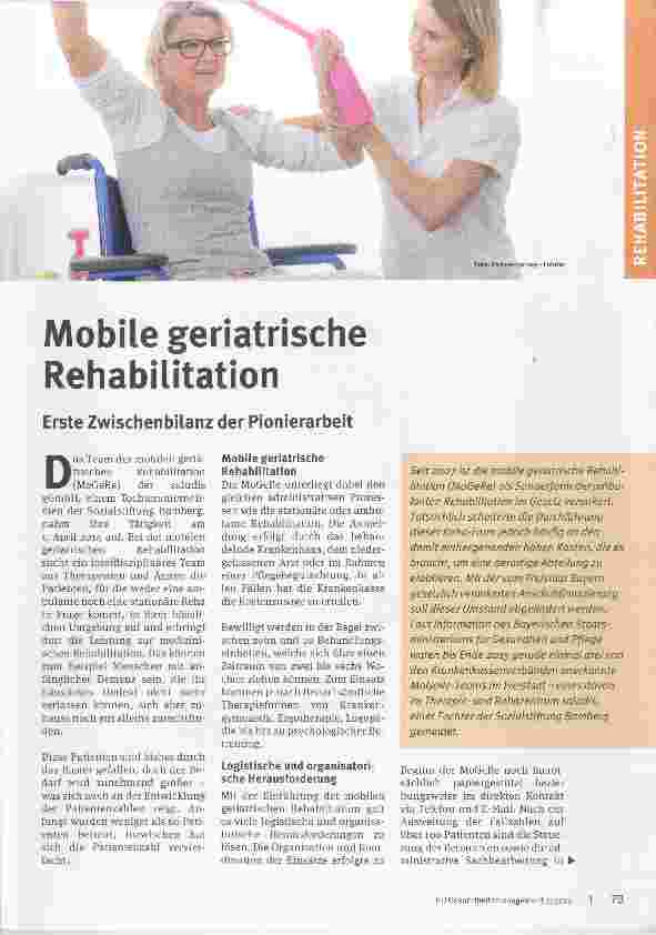 Vorschauseite 1: Mobile geriatrische Rehabilitation