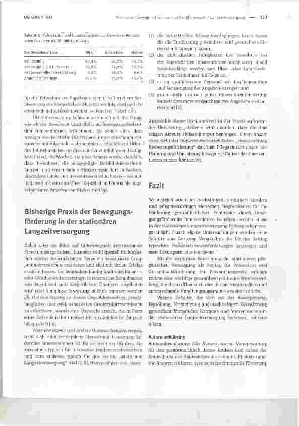 Vorschauseite 2: Bewegungsförderung in der pflegerischen Langzeitversorgung