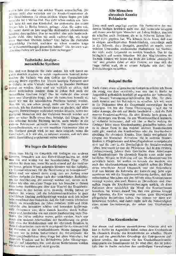 Vorschauseite 2: Sorge für kranke Menschen gestern - heute - morgen