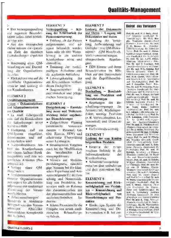 Vorschauseite 3: Zertifizierung von Krankenhäusern nach DIN EN ISO 9001 Anwendung des TÜV-CERT-Leitfadens beim Zertifizierungsaudit