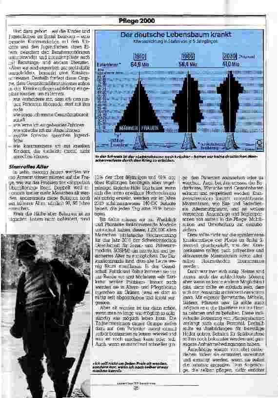 Vorschauseite 2: Neuorientierung in der Krankenpflege Erfolgreiche Tagungen des SBK zum Thema Gesundheit für alle bis zum Jahre 2000