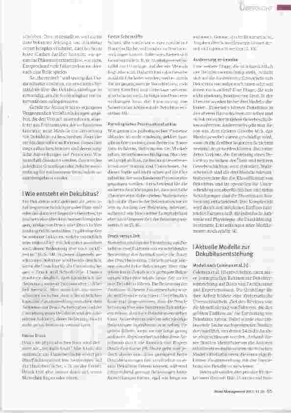 Vorschauseite 2: Zur Ätiologie von Dekubitus Neue theoretische Modelle und ihre möglichen Folgen