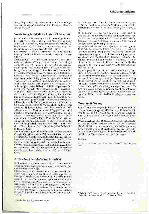 Vorschauseite 2: Die ATL-Einschätzungsskala