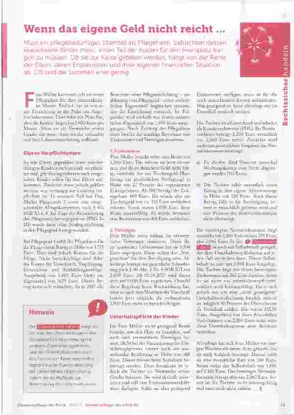 Vorschauseite 1: Wenn das eigene Geld nicht reicht...