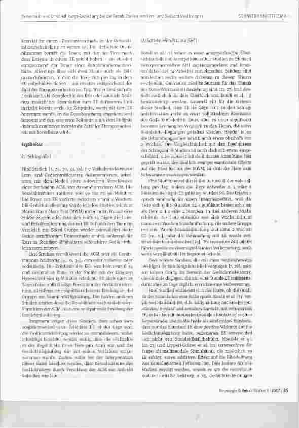 Vorschauseite 3: Was sagt der Tierversuch über die Dosis-Wirkungs-Beziehung bei der Rehabilitation von Lernund Gedächtnisstörungen?