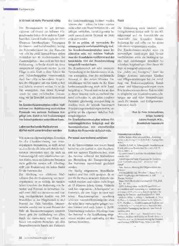 Vorschauseite 3: Evakuierung von Inlensivstationen
